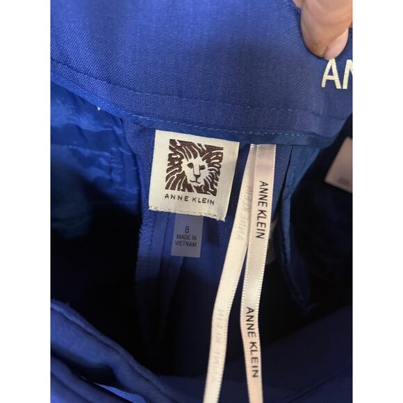Anne Klein Royal Blue Ankle Cropped Dress Pants Size 8 - Picture 3 of 4